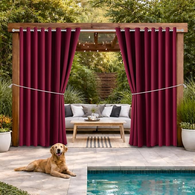 Waterproof Outdoor Curtain W105 x L84 by DivaenCamino