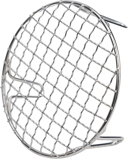Stainless Steel BBQ Grill Grid with Legs, Round Grid Cooking Net, Even Heating for Outdoor Camping and Home Barbecue(15cm)