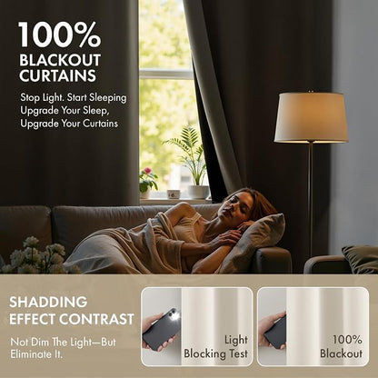 MIULEE Birch 100% Blackout Curtains - Image 2