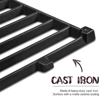 GGC 18.75" Grill Grates for Weber Genesis ii E-310, E-315, E-325, E330, E335, S-310, S-335, S-345 Genesis II LX S-340, LX E-340, 2 PCS Cast Iron Grates for Weber 66095 66802
