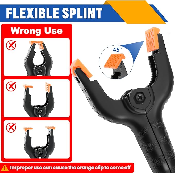 40 Pack 4.5 inch Plastic Spring Clamps, Black Heavy Duty Clips, Backdrop Clips, Woodworking Clamps, Plastic Clamps for Crafts, Backdrop Stand, Woodworking, Photography