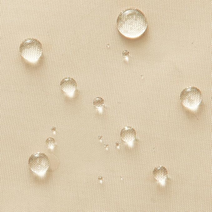 MIULEE Cream Beige Waterproof Outdoor Sheer Curtains - Image 3