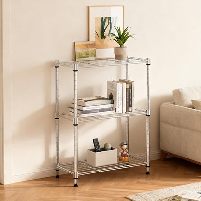 M MZG 450 lbs Wire Storage Shelving 3-Tier Utility Shelving Unit Steel - Image 5