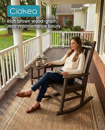 Oversized Outdoor Rocking Chairs, High Back Patio Rockers - Image 5