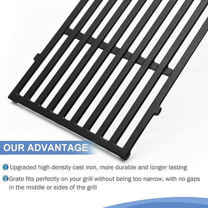 Criditpid Grill Replacement Parts for Weber Genesis 300 Series with Front Control Knob, Flavorizer Bars, Heat Deflector, Burners & Grill Grates for Weber 310 S310 E320 E330 S330 EP310 Grills
