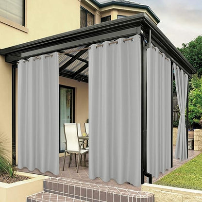 BONZER Outdoor Curtains for Patio Waterproof Thick Privacy | Grommet Sun Light by Bonzer