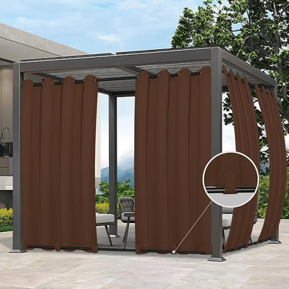 Easy-Going Outdoor Curtains for Patio 1 Panel, 54x120 inch, Weatherproof by Easy-Going
