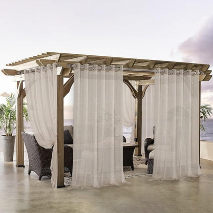LORDTEX Burlap Linen Look Outdoor Curtain - Image 5