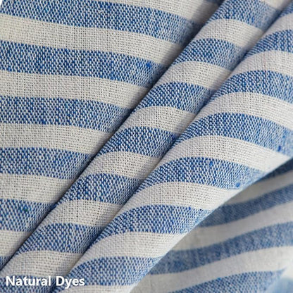 TruDelve Cotton Square Table Cloth Blue Striped Boho Cloth Tablecloths Summer Outdoor Tablecloth for Card Table Cover (Blue,55"x55",Square)