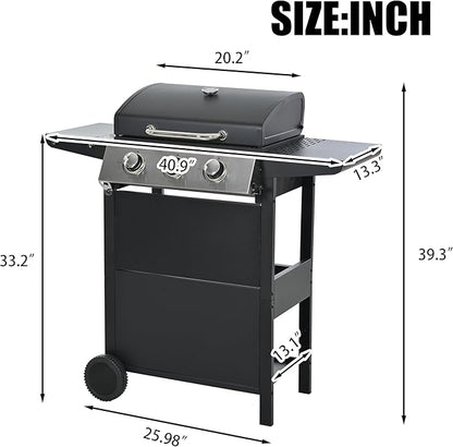 Endark 26,000 BTU 3-Burner Propane Grill with stainless steel design, enamel grates, built-in thermometer, and movable side rack. Ideal for all outdoor cooking
