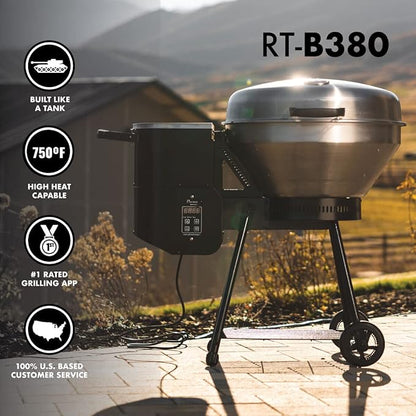 recteq Pellet Grill RT-B380 Bullseye + Searing Essentials Bundle, BBQ, Outdoor, and Electric Pellet Smoker Grill, Electric Smokers, Uses 100% Wood Pellets for Ribs, Brisket, Chicken, Sear, Smoke
