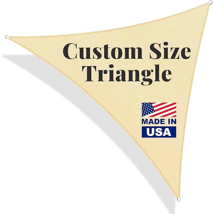 Shade&Beyond Customizable Shade Sail 22'X22'X22'Triangle Sunshade Canopy - Image 3