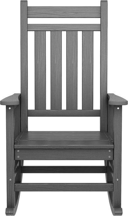 SERWALL Outdoor Rocking Chair Set of 2, HDPE Rocking Chairs - Image 8