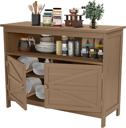 HIPS All-Weather Outdoor Storage Cabinet, Outdoor Sideboard by CONGFUTT