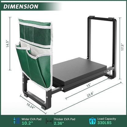 Garden Kneeler and Seat, 10.2" Wider Heavy Duty Thick - Image 2