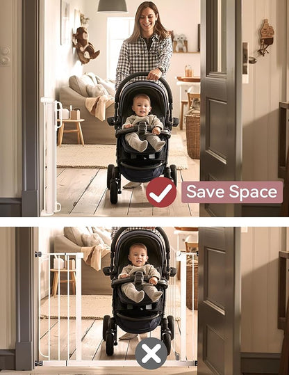 Momcozy Retractable Baby Gate, 33" Tall, Extends up to 55" Wide, Child Safety Baby Gates for Stairs, Doorways, Hallways, Indoor, Outdoor
