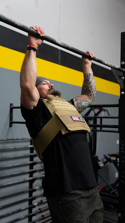 Northgym Adjustable Weighted Vest/Incl. 3D Weight Plates in 14lbs / 20lbs/ 30lbs/ 42.5lbs - Optimized Weight Distribution and with Curved Plates for Running, Functional Training and Working Out