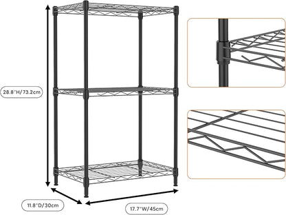 M MZG 3 Tiers Shelf Metal Storage Shelves Wire Rack Closet Organizers - Image 8