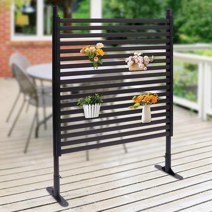 Outdoor Privacy Fence Screen, Privacy Fence Screen for Outside Decorative Privacy Screen Fence Panels, 2.95 ft W x 3.94 ft H Tall Divider for Outdoor Garden Backyard Patio Decorative, Brown, 1PC