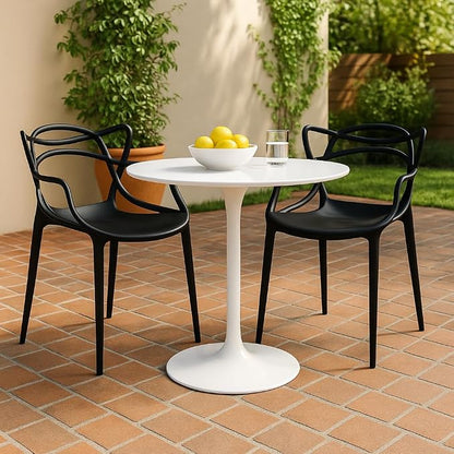 2xhome Modern Dining Chair | Stackable Indoor or Outdoor Entangled Side Chair | - Image 2