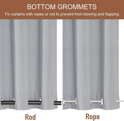 RYB HOME 2 Panels Outdoor Curtains - Image 3