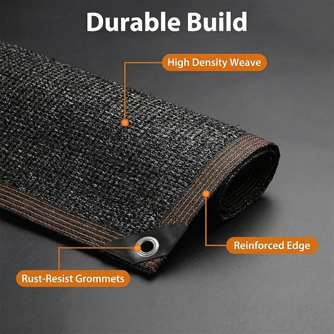 90% Sun Shade Cloth, 6 x 12 FT Pergola Shade Cover Canopy - Image 3