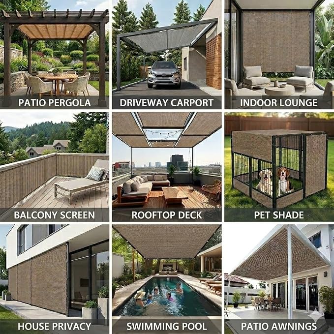 EMERIT 90% Sun Shade Cloth, 50 MPH Wind-Resistant Tarp - Image 6