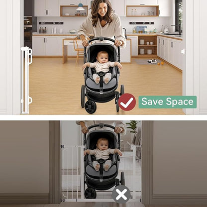 Momcozy Baby Gate 41'' Tall 118'' Wide 【 Extra Wide 】 for Large Opening Retractable Baby Gates for Child and Large Pets Safety Dog Gate for Stairs, Doorways, Hallways, Indoor, Outdoor