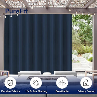 PureFit Outdoor Curtains for Patio Waterproof Weatherproof Outside Curtains | - Image 3