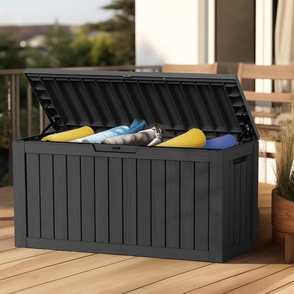 80 Gallon Outdoor Deck Box, Lockable Waterproof Outdoor Storage Boxes - Image 3