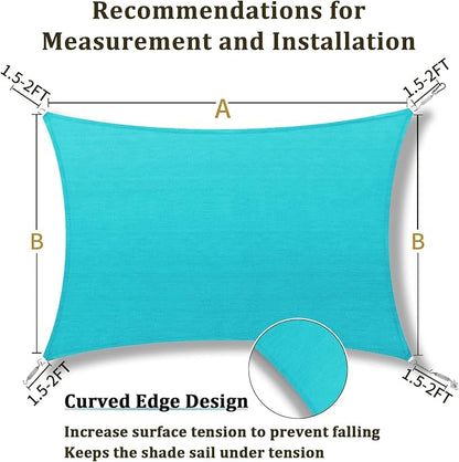 Shade&Beyond 12'x14' Sun Shade Sail Canopy Rectangle, UV Block Breathable - Image 5