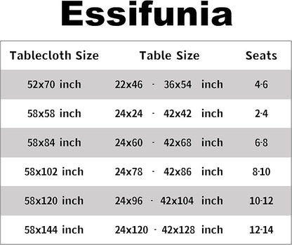 Classic Gingham Plaid Tablecloth Fabric - Rectangular 58x102 Inch Water Resistant Checked Table Cloth for Indoor/Outdoor Use - Table Cover for Kitchen, Picnics, Gardens, and Parties