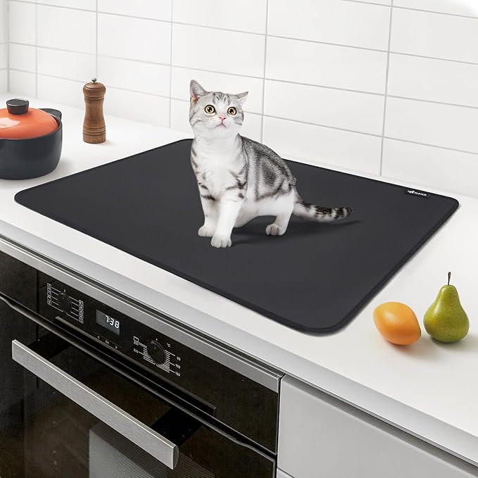 FLASLD StoveTop Cover, Heat Resistant Stove Top Covers for Electric Stove Protector, Fireproof & Waterproof Heat Resistant Grill Table Mat, Under Blackstone Griddle BBQ Mat (21×29.5 inch)