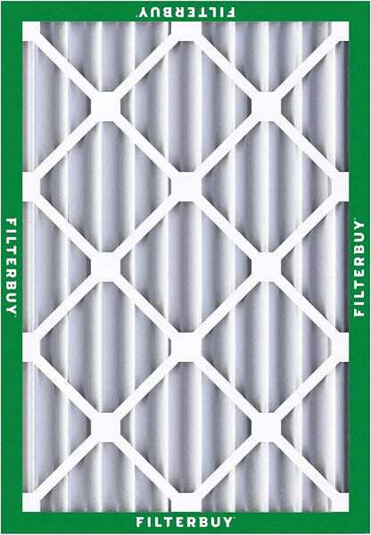 Filterbuy 12x18x4 Air Filter MERV 8 Essential Dust & Allergy Defense (12-Pack), Electrostatic Pleated HVAC AC Furnace Filters Replacement, Made in USA (Actual Size: 11.50 x 17.50 x 3.63)
