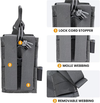 EXCELLENT ELITE SPANKER Tactical Open-Top Single/Double/Triple Molle Mag Pouch for Pistol Mag Pouch Tactical Bag Accessories Holder