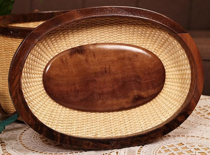 Nantucket Style Basket Picnic Basket Rattan Handmade Products Woven Sewing Storage Basket Two Swing Handles Tote Bag for Women