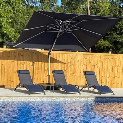 PURPLE LEAF Patio Cantilever Umbrella 9' X 12' Large Double Top, 3-Yr - Image 2