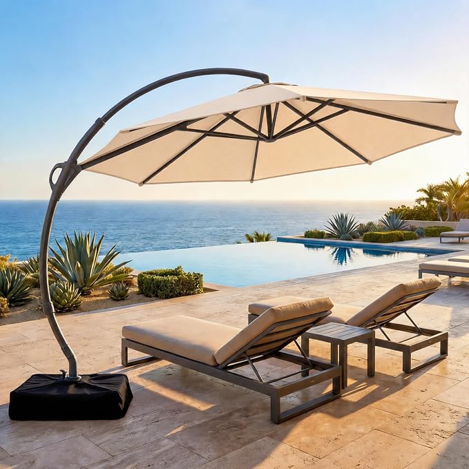 12ft Patio Cantilever Umbrella by LAUSAINTHOME