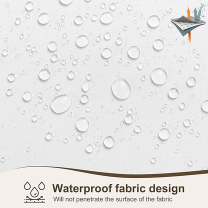 HolidayIdeas White Waterproof Patio Outdoor Curtains with Rod Pocket 54x84 Inch, 4 Pcs- UV & Privacy Protect Weatherproof Gazebo Outdoor Drapes for Porch, Balcony, Apartment, Sliding Glass Door