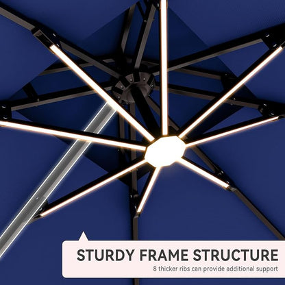 9' X 12' Cantilever Patio Outdoor Umbrella - Image 2