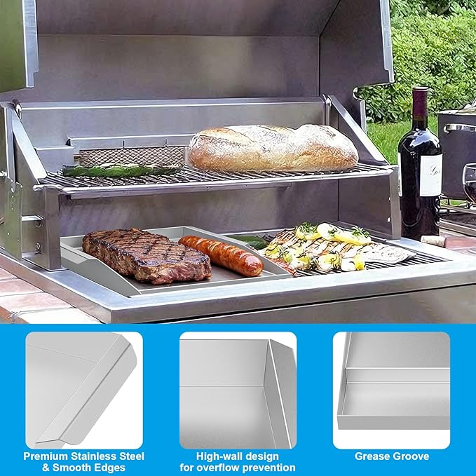 Half Size Griddle Plate for Solaire AGBQ-27 Grills Stainless Steel Griddle Inserts Replacement Parts Flat Top Griddle for Solaire Grill