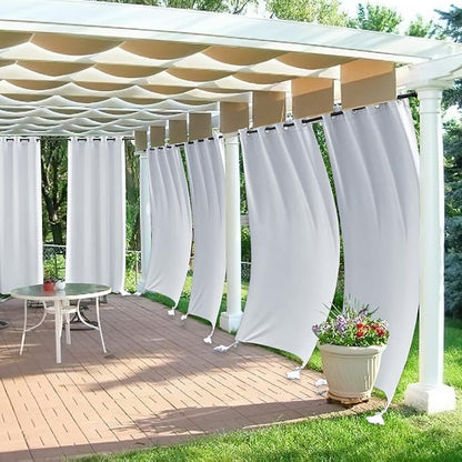 RYB HOME Outdoor Curtains for Patio Waterproof, Windproof - Image 3