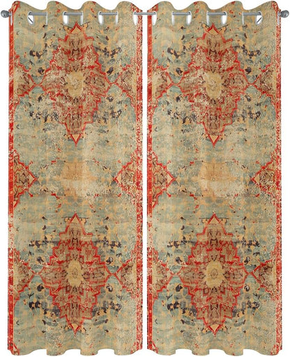 Boho Outdoor Curtains for Patio Waterproof, Grommet Privacy Curtain Drapes - Image 2