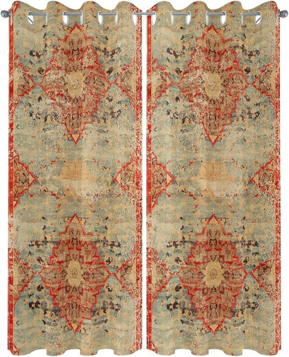 Boho Outdoor Curtains for Patio Waterproof, Grommet Privacy Curtain Drapes - Image 2