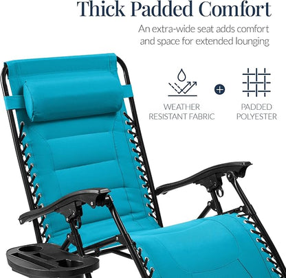 Best Choice Products Oversized Padded Zero Gravity Chair, Folding Outdoor Patio - Image 4