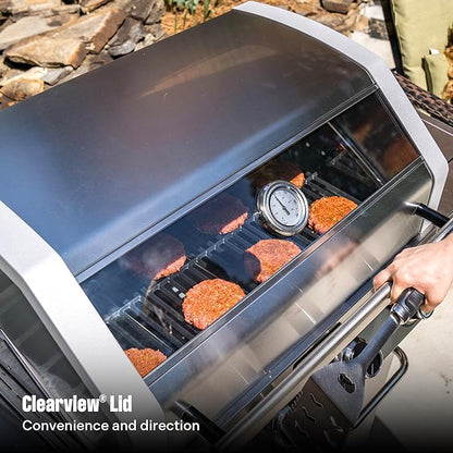 Monument Grills Larger 4-Burner Propane Gas Grills Stainless Steel Cabinet Style with Infrared Side Sear Burners & Side Burners with Smoke Box(2 items)