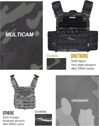 OneTigris DOOM Tactical Vest, Adjustable Airsoft Vest MOLLE Vest for Men