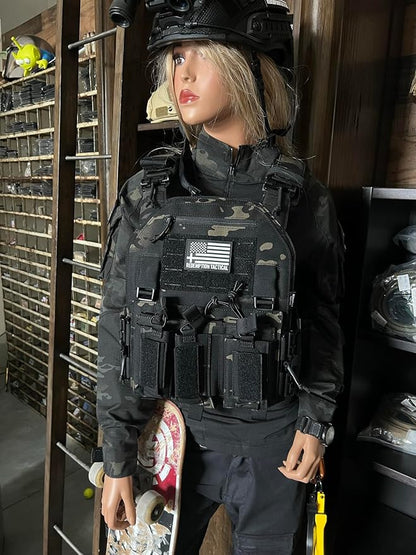 Redemption Crusader 2.0 Molle Quick Release Buckles Airsoft Vest With Adjustable Size Sides And Triple Pouch