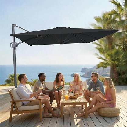 10FT Outdoor Offset Umbrella, Cantilever Patio Umbrella - Image 7