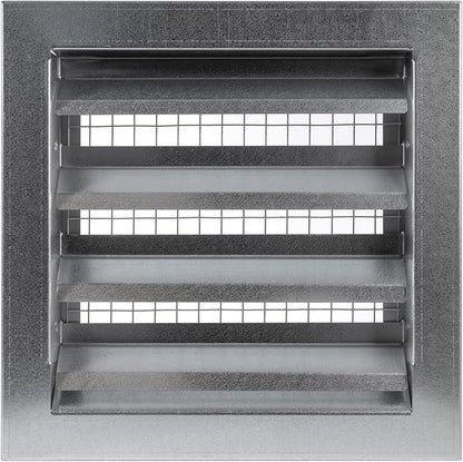 Vent Systems 9" x 9" Inch Galvanized Steel Industrial Gable Vent - Heavy-Duty Louvered Air Intake Exhaust Vent Cover – Outdoor Wall Vent HVAC Grille - Air Return Grille for House Wall Crawl Space